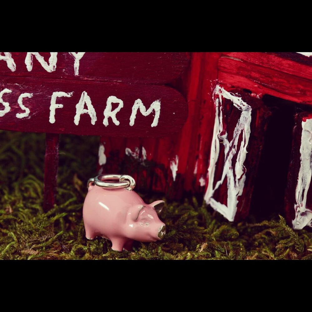 Rare Tiffany & Co. Pink Enamel Silver Pig Charm